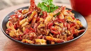 Prawns in Ginger and garlic sauce