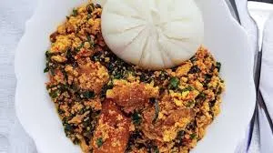 Semo with egusi soup