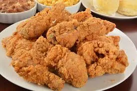 Fried chicken pieces