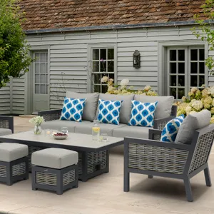 3 seat sofa set with casual dining table