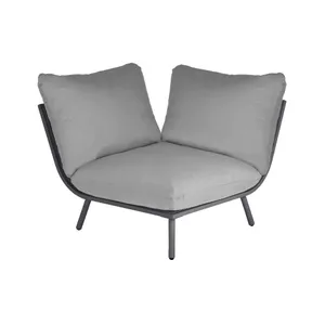 Beach Flint Aluminium Grey 4 Seater Garden Lounge Set