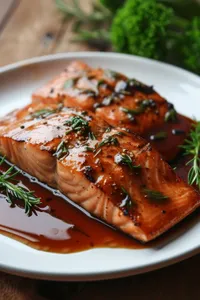 HONEY GARLIC GLAZED SALMON
