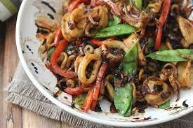 Sauteed Calamari With Black Bean Sauce
