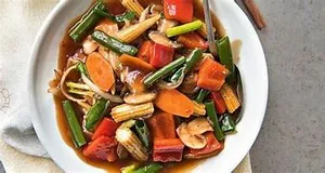 SOUR VEGETABLE AND INTESTING ON RICE