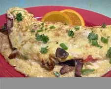 Fresh Mushroom And Swiss Omelette