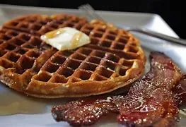 Belgian Waffle With Canadian Bacon