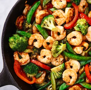 Prawns And Mixed Seasonal Vegetables