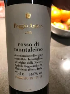 Rosso di montalcino"poggio antico" 2015