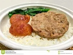 STEAMED MINCED PORK AND SALTED FISH ON RICE