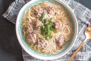 Beef Meatballs Noodle Soup