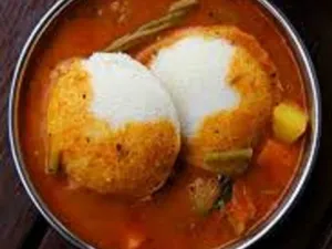 Idli in Sambar or Rasam bowl