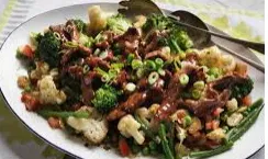 BEEF IN OYSTER SAUCE ON RICE