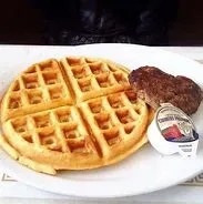 Belgian Waffle With Sausage