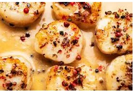 Sea Scallops With Black Peppercorn Sauce