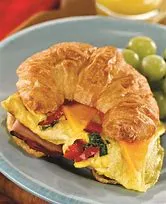 Sausage, Egg & Fontina Cheese Croissant Breakfast
