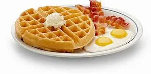 Belgian Waffle With Bacon