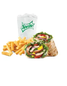 CREAMY MEDITERRANEAN CHICKEN WRAP MEAL (L)