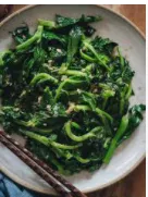 Stir-Fried Pea Shoots With Garlic (Gluten Free)