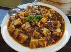 BEAN CURD SZECHUAN STYLE (MEAT SAUCE) ON RICE